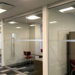 Barrier strips using frosted window film