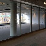 Barrier strips using frosted window film