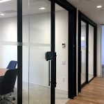 Barrier strips using frosted window film