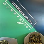 Branded wall signage for a business