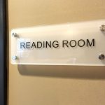 Reading room signage